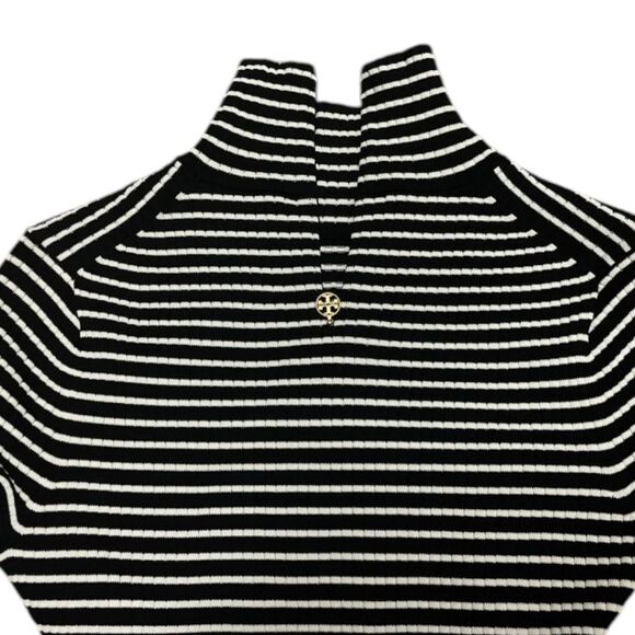 Tory Burch Striped Ribbed Tech Turtleneck M - Picture 3 of 5
